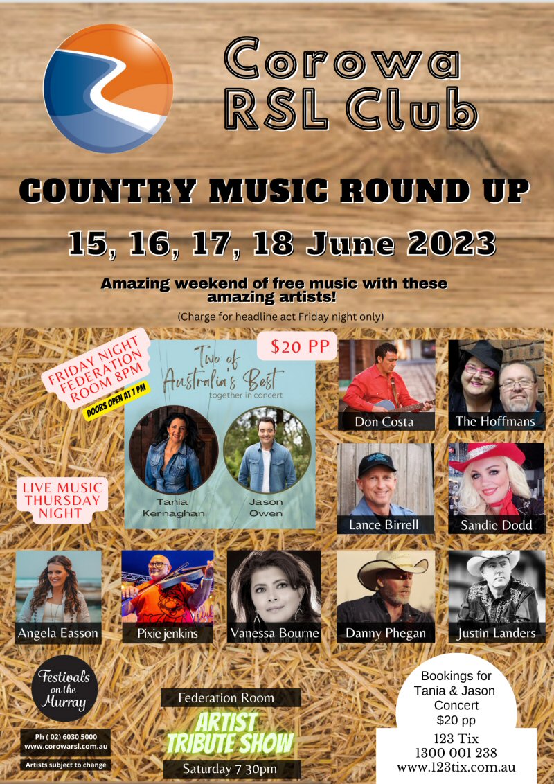 Corowa Country Music Festival Festivals On The Murray